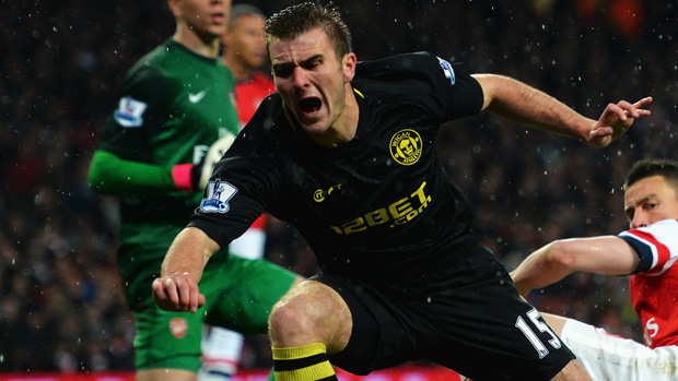 Callum McManaman injured against Arsenal